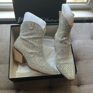 Betsy Johnson - SPARKLE cowboy booties